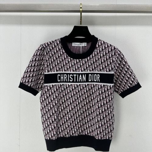 Christian Dior Sweaters Short Sleeved For Women #1251699 $88.00 USD, Wholesale Replica Christian Dior Sweaters