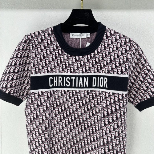 Replica Christian Dior Sweaters Short Sleeved For Women #1251699 $88.00 USD for Wholesale