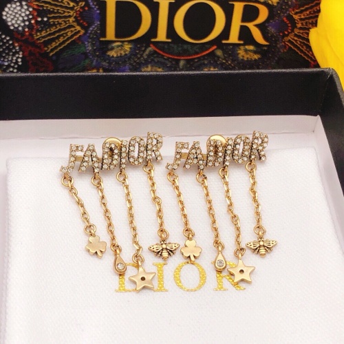 Replica Christian Dior Earrings For Women #1251864 $25.00 USD for Wholesale