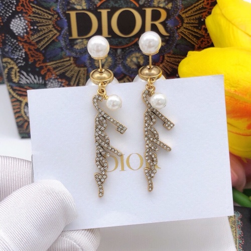 Replica Christian Dior Earrings For Women #1251877 $27.00 USD for Wholesale