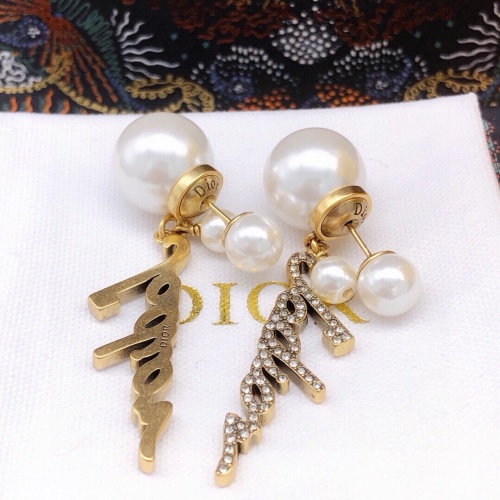 Replica Christian Dior Earrings For Women #1251877 $27.00 USD for Wholesale