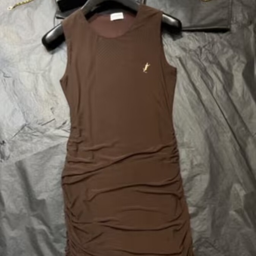 Yves Saint Laurent Dresses Sleeveless For Women #1251883 $140.00 USD, Wholesale Replica Yves Saint Laurent Dresses