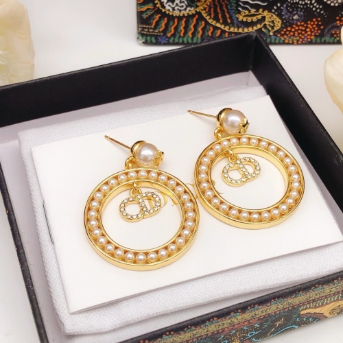 Replica Christian Dior Earrings For Women #1251909 $27.00 USD for Wholesale