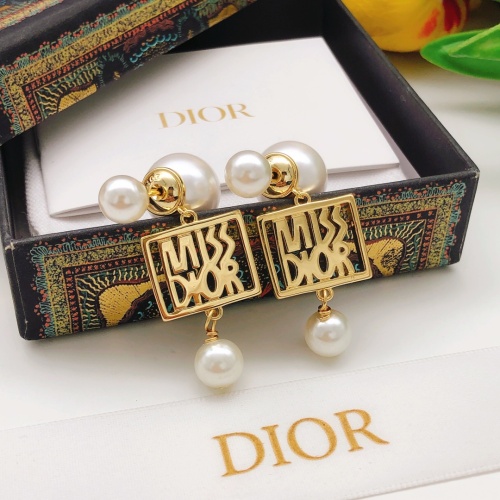 Replica Christian Dior Earrings For Women #1251944 $29.00 USD for Wholesale