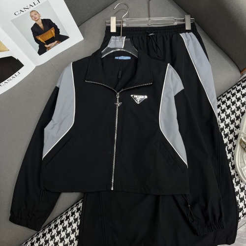 Prada Tracksuits Long Sleeved For Women #1252158 $100.00 USD, Wholesale Replica Prada Tracksuits