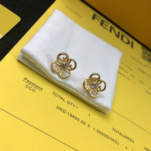 Replica Fendi Earrings For Women #1252446 $25.00 USD for Wholesale