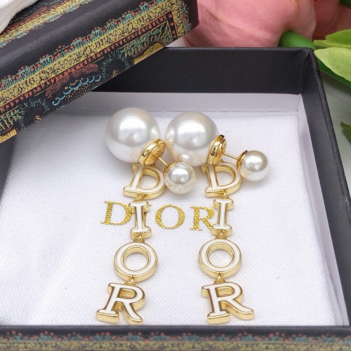 Replica Christian Dior Earrings For Women #1252476 $29.00 USD for Wholesale