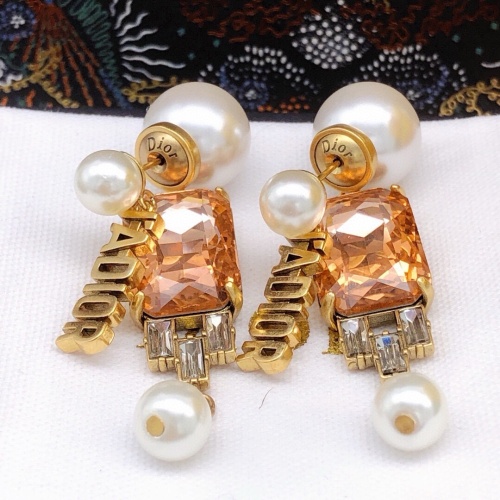 Replica Christian Dior Earrings For Women #1252526 $29.00 USD for Wholesale