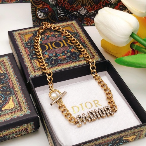 Replica Christian Dior Necklaces #1252854 $32.00 USD for Wholesale