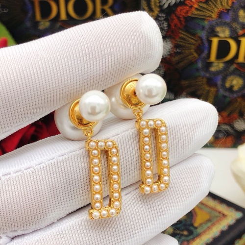 Replica Christian Dior Earrings For Women #1253011 $27.00 USD for Wholesale