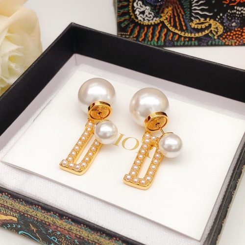 Replica Christian Dior Earrings For Women #1253011 $27.00 USD for Wholesale