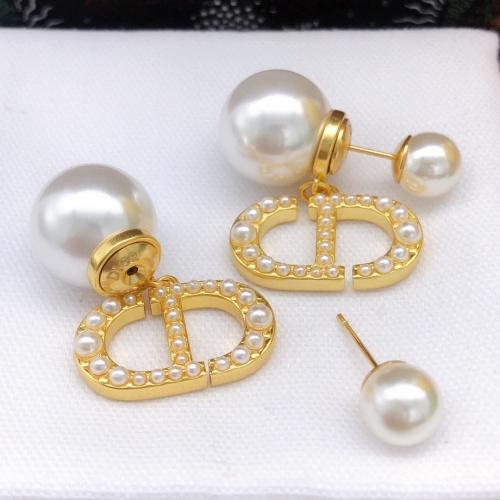 Replica Christian Dior Earrings For Women #1253016 $27.00 USD for Wholesale