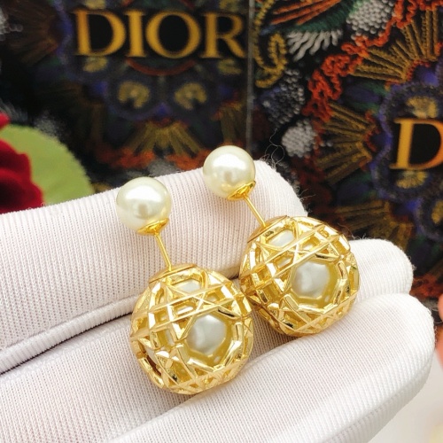 Replica Christian Dior Earrings For Women #1253017 $29.00 USD for Wholesale