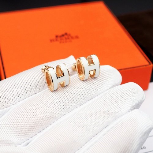 Replica Hermes Earrings For Women #1253156 $27.00 USD for Wholesale