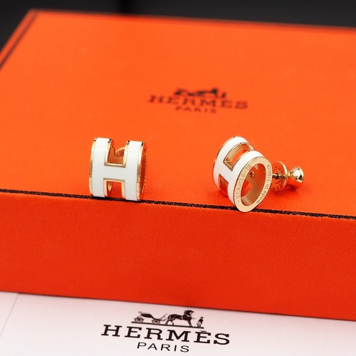 Replica Hermes Earrings For Women #1253156 $27.00 USD for Wholesale