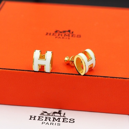 Replica Hermes Earrings For Women #1253158 $27.00 USD for Wholesale