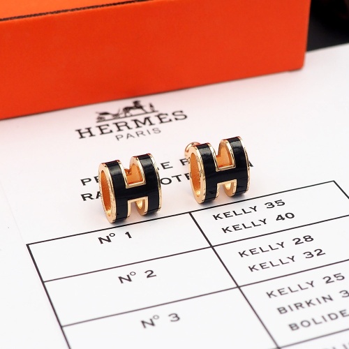 Replica Hermes Earrings For Women #1253161 $27.00 USD for Wholesale