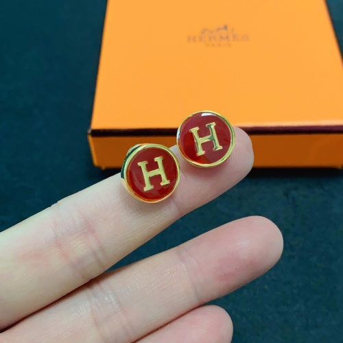 Replica Hermes Earrings For Women #1253165 $27.00 USD for Wholesale