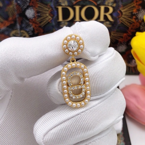 Replica Christian Dior Earrings For Women #1253233 $27.00 USD for Wholesale