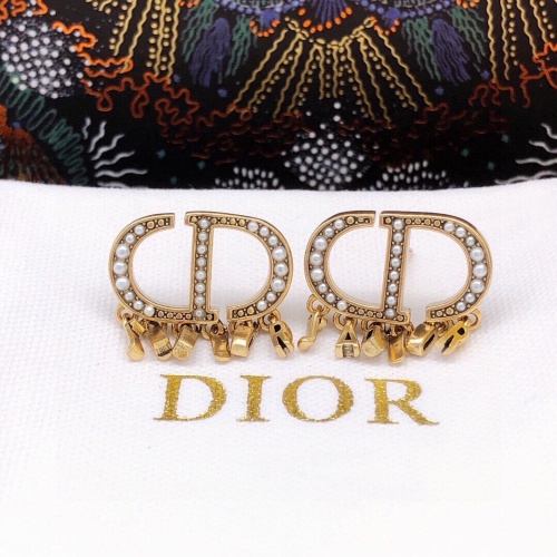 Replica Christian Dior Earrings For Women #1253245 $27.00 USD for Wholesale