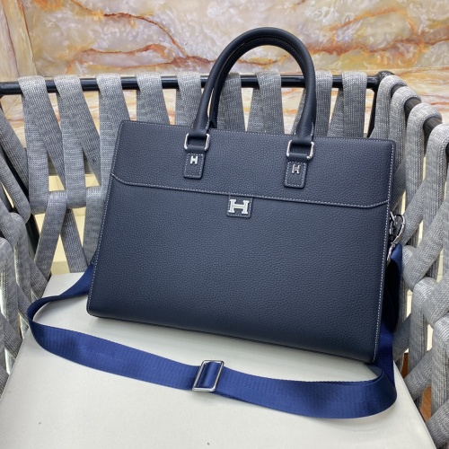 Replica Hermes AAA Man Handbags #1253253 $160.00 USD for Wholesale