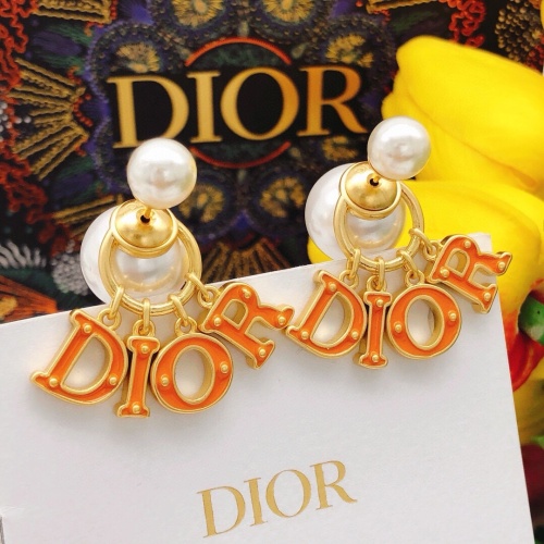 Replica Christian Dior Earrings For Women #1253437 $32.00 USD for Wholesale