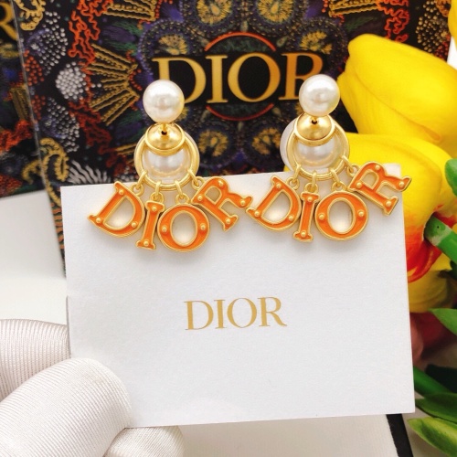 Replica Christian Dior Earrings For Women #1253437 $32.00 USD for Wholesale