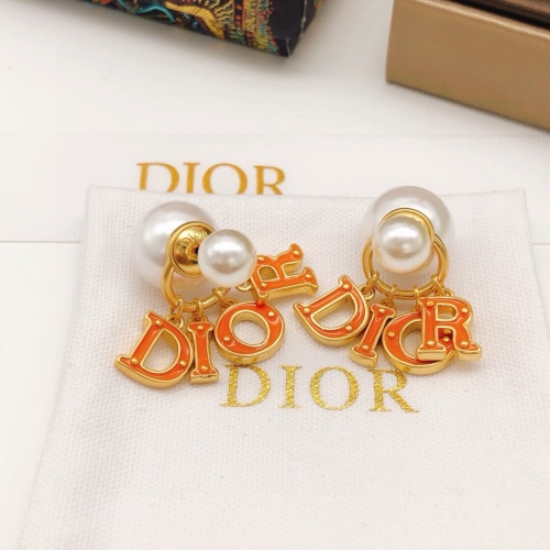 Replica Christian Dior Earrings For Women #1253437 $32.00 USD for Wholesale