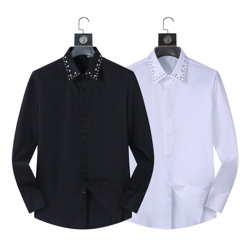 Replica Valentino Shirts Long Sleeved For Men #1254057 $48.00 USD for Wholesale