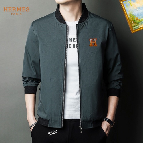 Replica Hermes Jackets Long Sleeved For Men #1254273 $60.00 USD for Wholesale