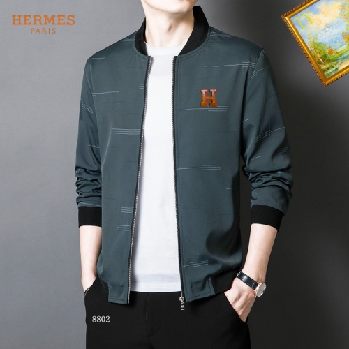 Replica Hermes Jackets Long Sleeved For Men #1254313 $60.00 USD for Wholesale