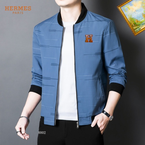 Replica Hermes Jackets Long Sleeved For Men #1254314 $60.00 USD for Wholesale