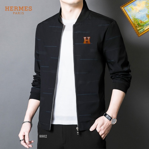 Replica Hermes Jackets Long Sleeved For Men #1254315 $60.00 USD for Wholesale