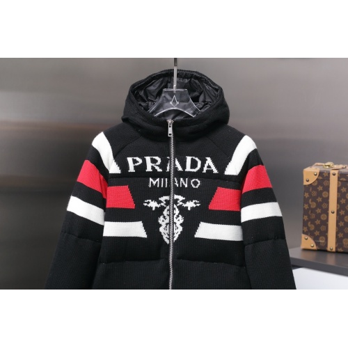 Replica Prada Down Feather Coat Long Sleeved For Unisex #1254893 $240.00 USD for Wholesale