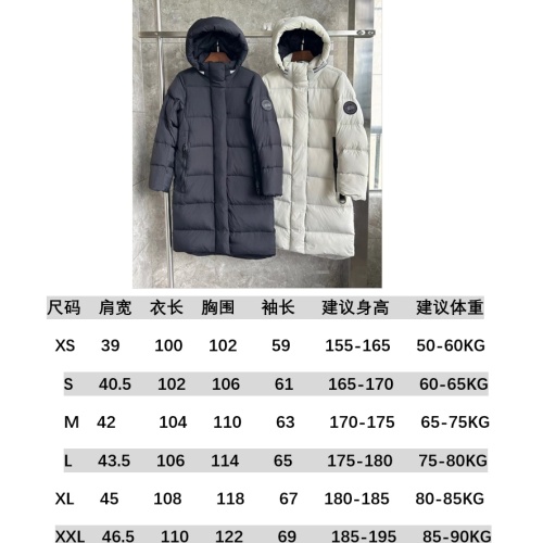 Replica Canada Goose Down Feather Coat Long Sleeved For Women #1254935 $220.00 USD for Wholesale