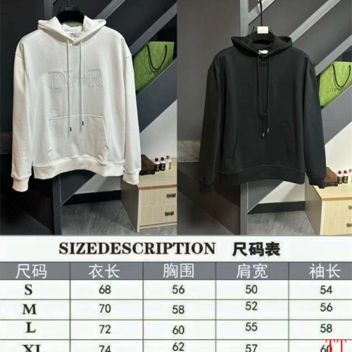 Replica Christian Dior Hoodies Long Sleeved For Unisex #1255158 $64.00 USD for Wholesale