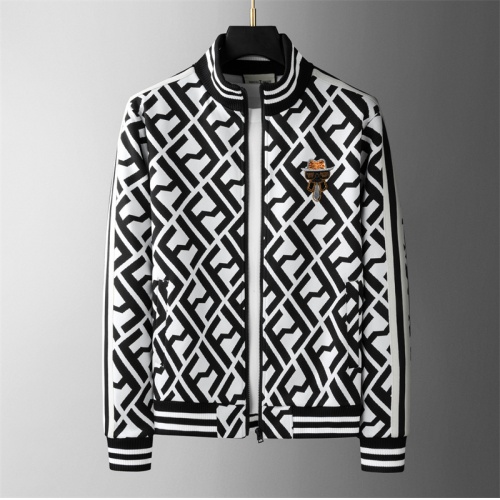 Replica Fendi Tracksuits Long Sleeved For Men #1255247 $88.00 USD for Wholesale