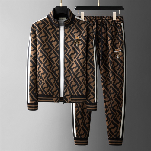 Fendi Tracksuits Long Sleeved For Men #1255248 $88.00 USD, Wholesale Replica Fendi Tracksuits