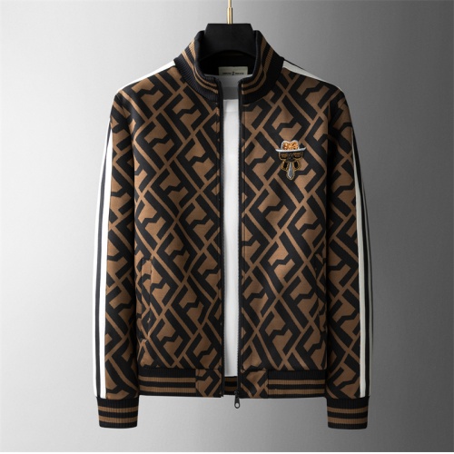 Replica Fendi Tracksuits Long Sleeved For Men #1255248 $88.00 USD for Wholesale