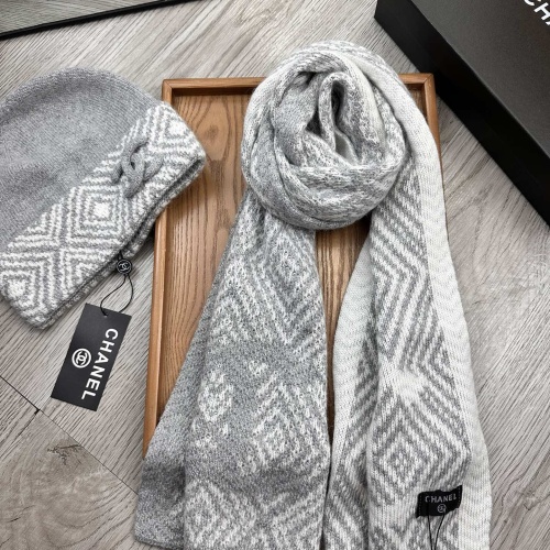 Replica Chanel Hat and Scarf Set #1255358 $52.00 USD for Wholesale