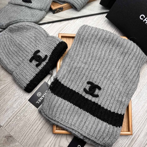 Chanel Hat and Scarf Set #1255377 $52.00 USD, Wholesale Replica Chanel Hat and Scarf and Glove Set