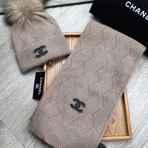 Chanel Hat and Scarf Set #1255399 $56.00 USD, Wholesale Replica Chanel Hat and Scarf and Glove Set