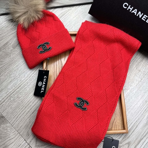 Chanel Hat and Scarf Set #1255401 $56.00 USD, Wholesale Replica Chanel Hat and Scarf and Glove Set