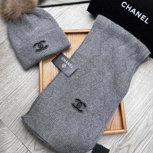 Chanel Hat and Scarf Set #1255402 $56.00 USD, Wholesale Replica Chanel Hat and Scarf and Glove Set