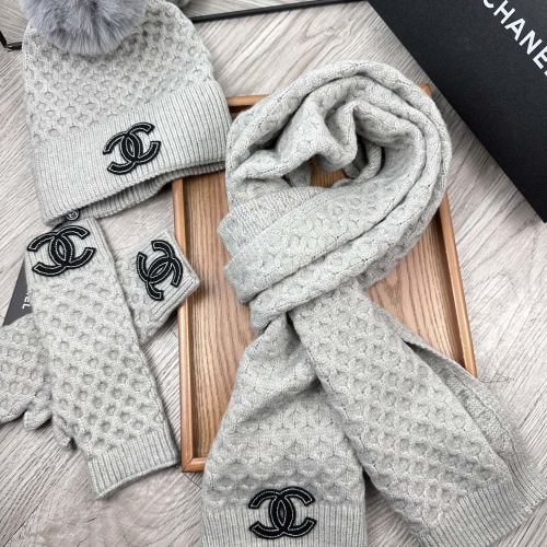 Chanel Hat and Scarf and Glove Set #1255409 $52.00 USD, Wholesale Replica Chanel Hat and Scarf and Glove Set