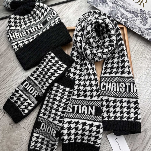 Replica Christian Dior Hat and Scarf and Glove Set #1255410 $72.00 USD for Wholesale