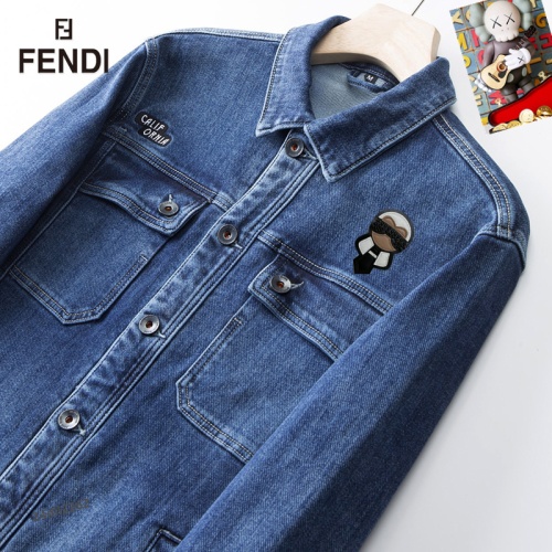 Replica Fendi Jackets Long Sleeved For Men #1255465 $68.00 USD for Wholesale