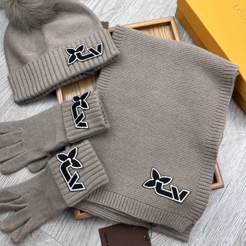 Louis Vuitton LV Hat and Scarf and Glove Set #1255524 $76.00 USD, Wholesale Replica Louis Vuitton LV Hat and Scarf and Glove Set