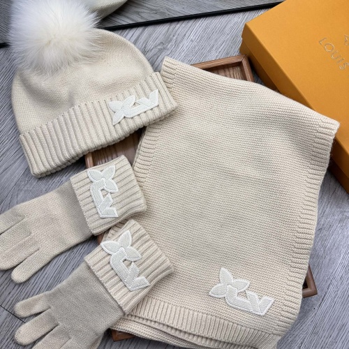 Louis Vuitton LV Hat and Scarf and Glove Set #1255525 $76.00 USD, Wholesale Replica Louis Vuitton LV Hat and Scarf and Glove Set