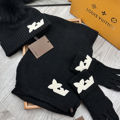 Louis Vuitton LV Hat and Scarf and Glove Set #1255526 $76.00 USD, Wholesale Replica Louis Vuitton LV Hat and Scarf and Glove Set